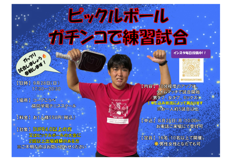 ピックル　本気の練習試合のサムネイル